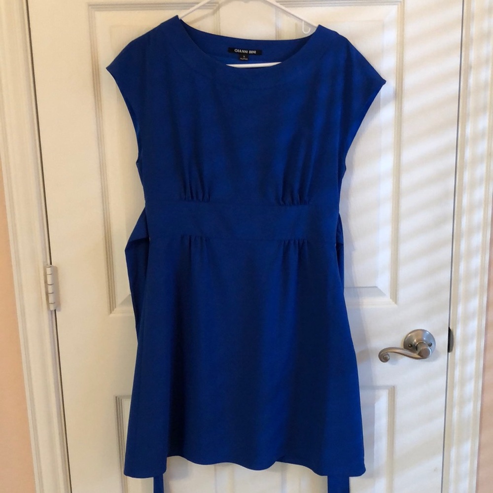 Blue dress with tie in back